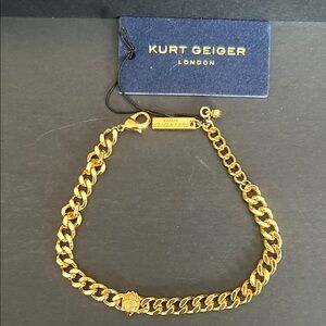 Kurt Geiger Gold-Tone Chain Bracelet